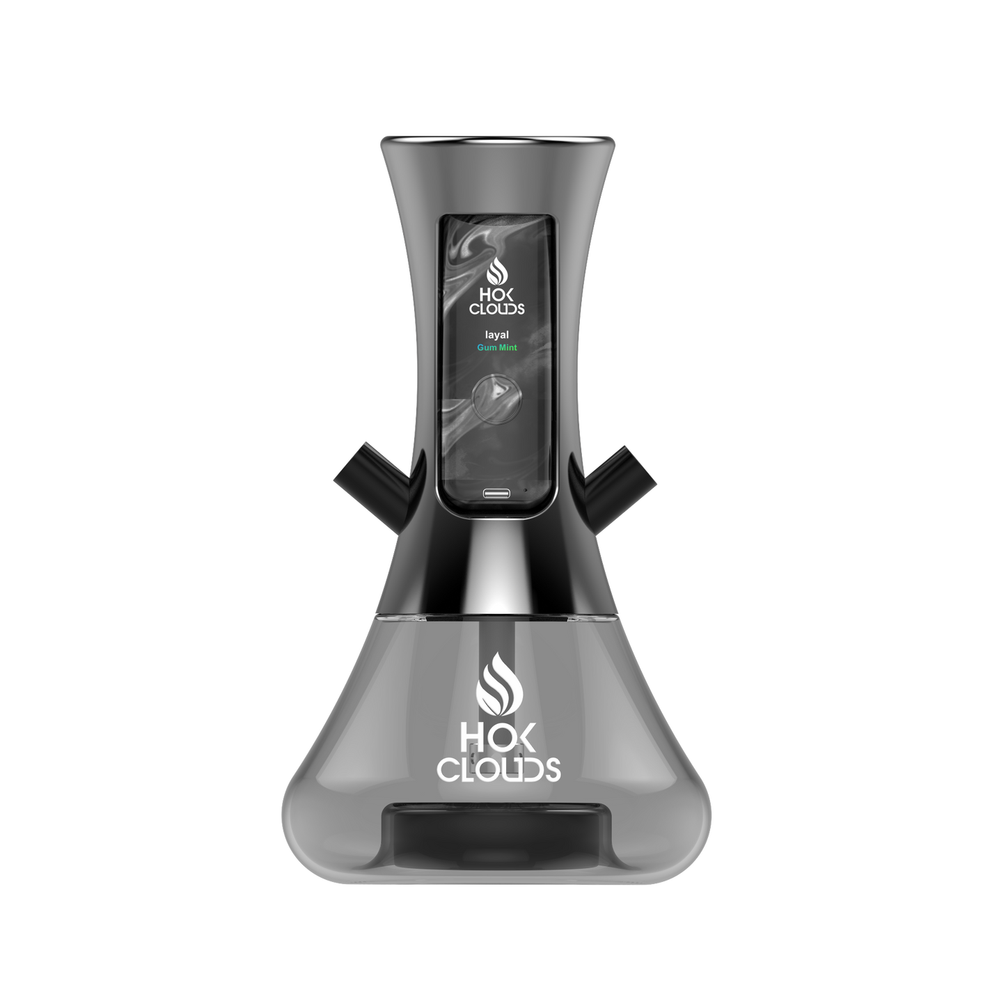 HOK CLOUDS E-SHISHA - Steel Dual Hose + Disposable Pod